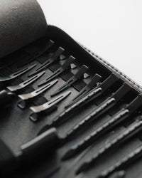 Hair Tool Kit, Nahaufnahme der Trennclips im Case