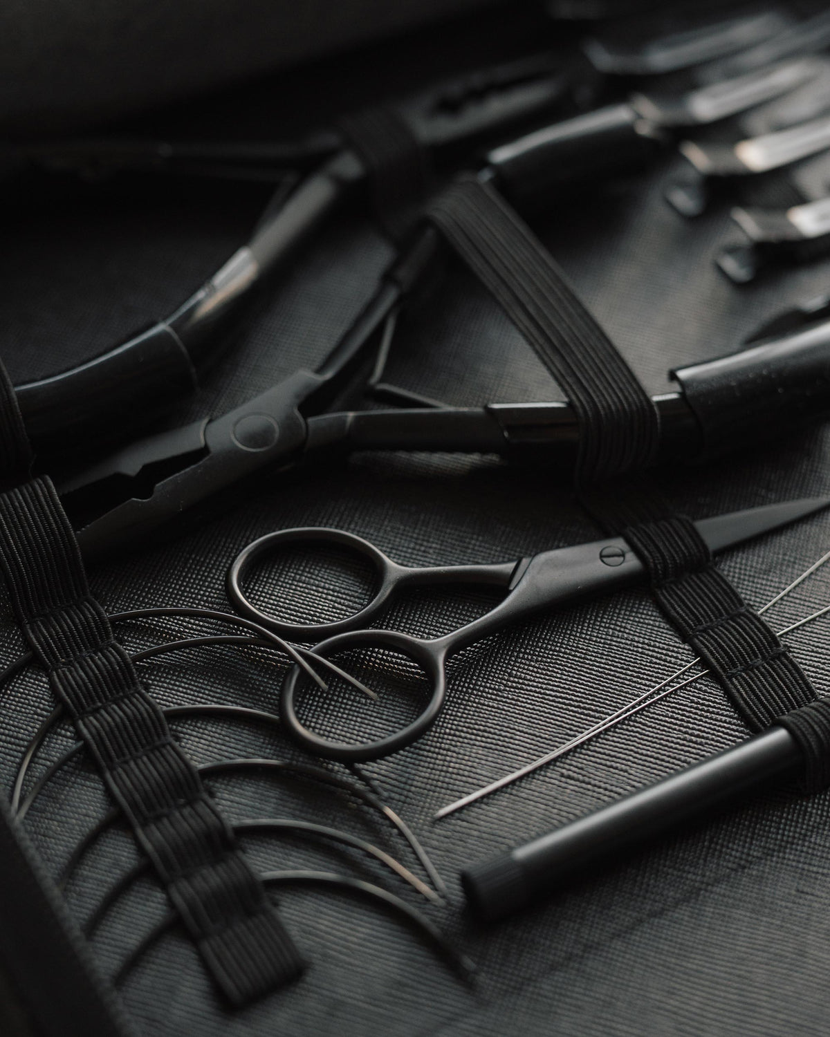 Hair Tool Kit, Makroaufnahme der Werkzeuge