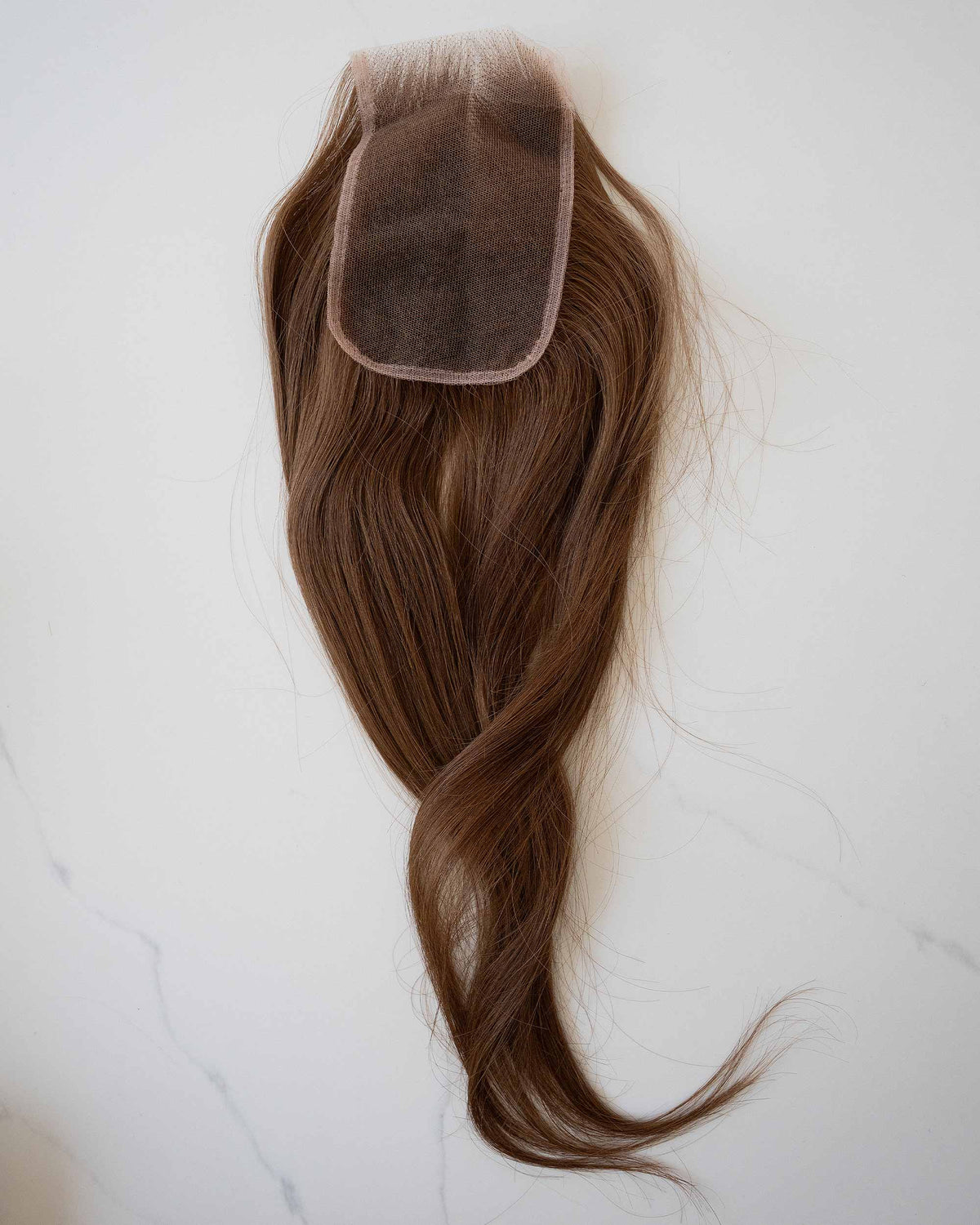 Lace Closure, Nahaufnahme der Spitzenbasis von vorne – Chestnut Brown