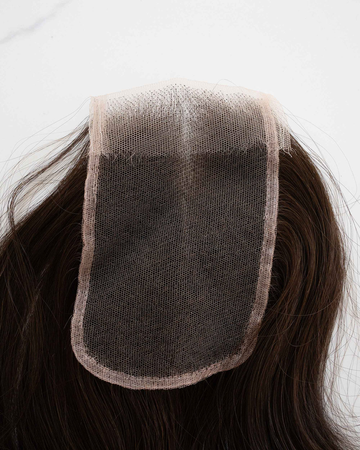 Lace Closure, Nahaufnahme der Spitzenbasis von vorne – Dark Cookie