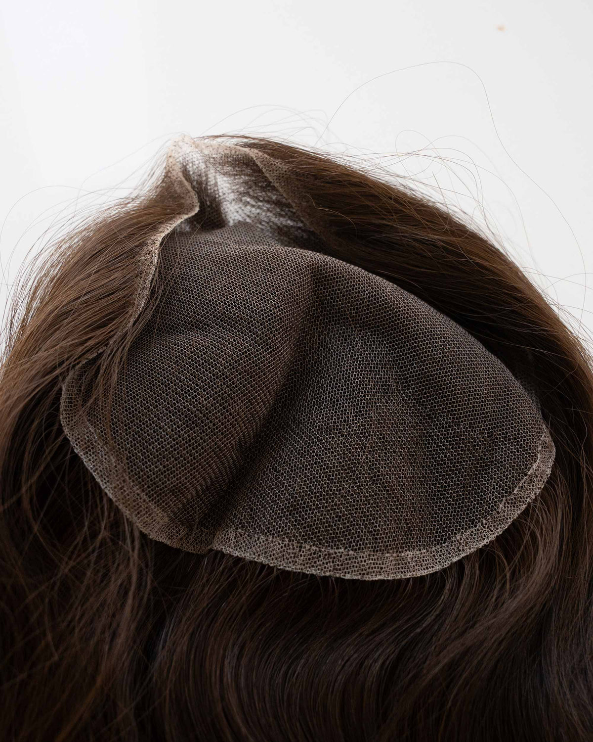 Lace Closure, Nahaufnahme der Spitzenbasis von der Seite – Dark Cookie
