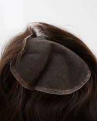 Lace Closure, Nahaufnahme der Spitzenbasis von der Seite – Dark Cookie