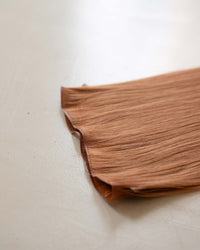 Premium Weft, Nahaufnahme der Haarspitzen – Copper Auburn