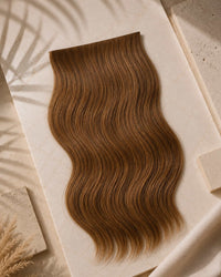 Premium Weft, Lifestyle-Aufnahme auf strukturierter Oberfläche – Medium Brown
