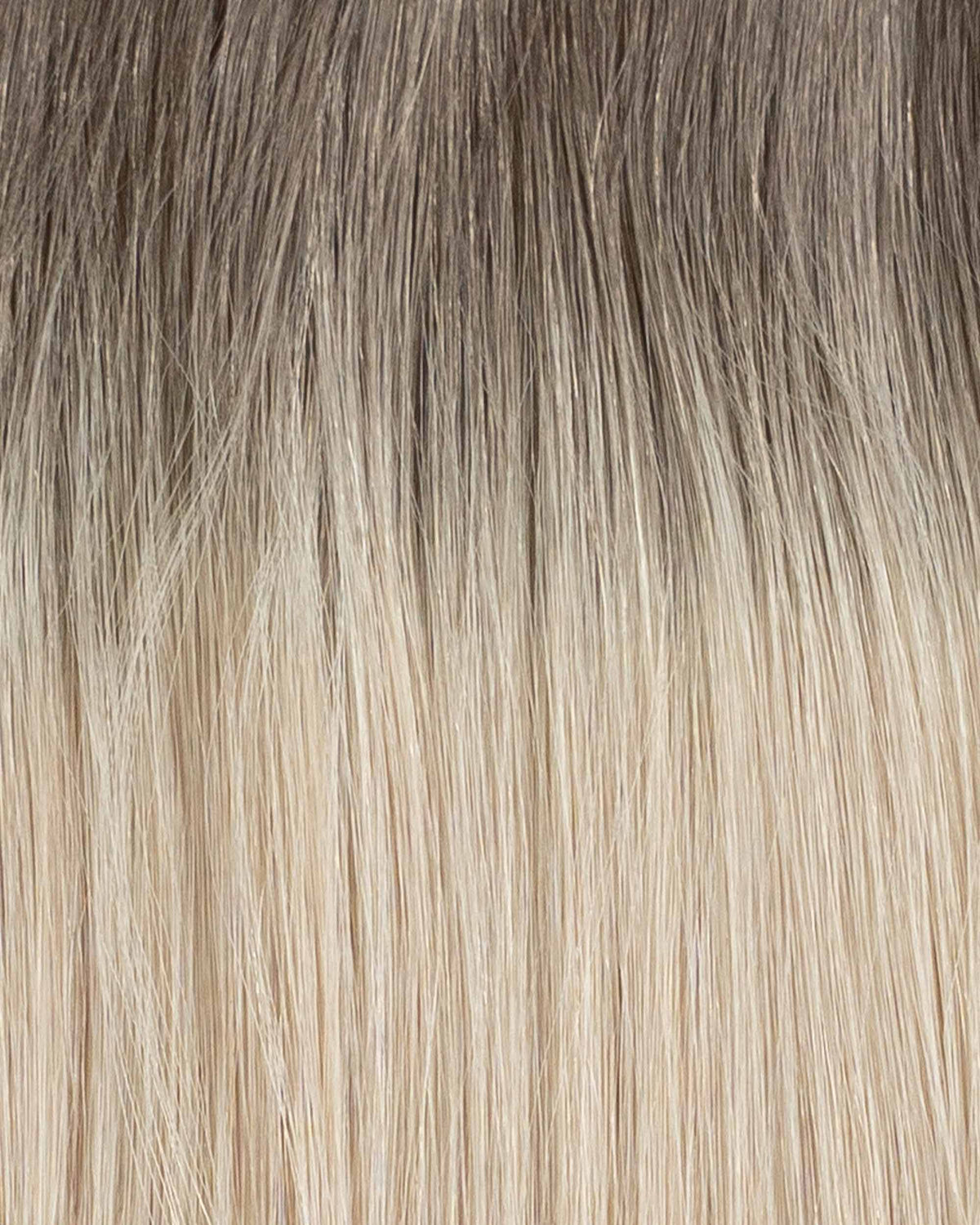 Premium Weft, Makroaufnahme der Farbstruktur – Pearl Ice Blonde